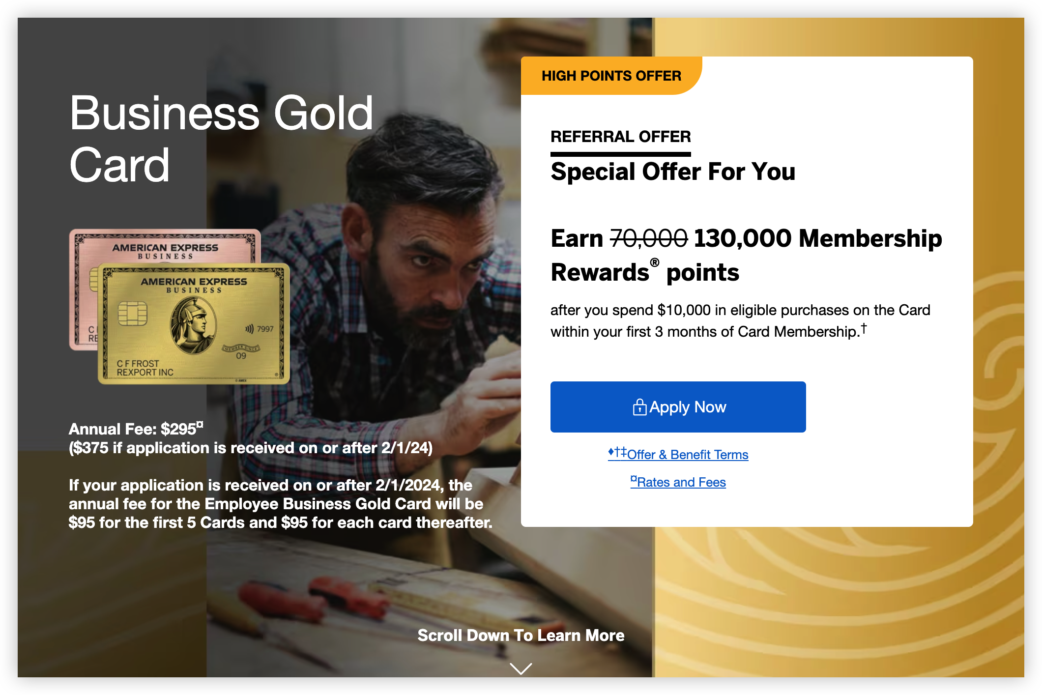 Amex Business Gold申卡记录